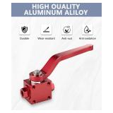 CaBYbigG 1/8\" Brake Line Lock Shut Off Valve Black Aluminium 1/8\" NPT Billet Automotive Red - Retail: $19