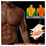 SHAPERIN Men Neoprene Sauna Waist Trainer Trimmer Vest with Adjustable Double Straps,Workout Compression Sauna Suit Sweat Vest - Retail: $40