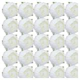 FagusHome 30 Pcs Silk Peony Artificial Flower Only Heads No Stems Fake Peony Flowers Heads Artificial Peony Flower Heads No Stems for Wedding Home Decor (Creamy White) - Retail: $24