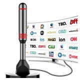Digital TV Antenna for Smart TV Indoorï¼2026 HD Antenna with Strong Magnetic Base, 360Â°&Long Range Reception HDTV Antennas for Local Channels, Easy Installation Antennas for TVs Without Cable (