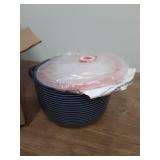 Adewnest Ceramic Soup Bowl with Lid & Handle: 32 oz Large Kitchen Container for French Onion Meal Prep Cereal Ramen Oatmeal Dorm Living Single Serve Dinner Work Lunch Food Storage - Navy 1 PCS - Retai