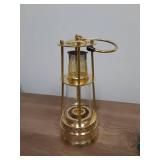 Oil Lamp - 10â Tall Miners Lamp with Brass Body, Glass Chimney, and Mesh Screen - Handmade Decorative Kerosene Lantern - Oil Lamps for Indoor or Outdoor Use by Kings County Tools - Retail: $66