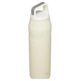 MARKED ON OUTSIDE SEE PHOTOS STANLEY IceFlow Cap and Carry Water Bottle 36 oz | Wide Mouth Twist Lid | Lightweight and Leakproof for Travel and Sports | Insulated Stainless Steel | BPA-Free | Cream Gl