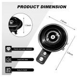NYTKL Motorcycle Electric Horn, 12V 1.5A 105db Waterproof Round Loud Horn Speaker, Universal Small Air Horn Electric Loud Speaker for Motorcycle Scooter Dirt Bike ATV UTV - Retail: $6
