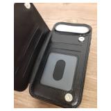 HianDier for iPhone 17 Air Case Wallet with Card Holder PU Leather for iPhone 17 Air Phone Case with Double Magnetic Closure Women Men Shockproof Protective Flip Protective Cover-Black - Retail: $13