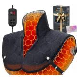 InVarme Neck and Shoulder Heating Pad: 2X Graphene Extra Hot Max 160â for Faster Deeper Pain Relief - 4H Auto Shut Off for Home Office Use - Machine Washable - Gifts for Dad Grandpa Husband - Ret