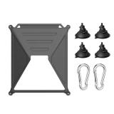 Starlink Mini Protective Cover & Hard Case with 4 Suction Cups + 2 Carabiners Silicone Cover for StarLink Mini, Waterproof Lightweight Travel Accessories (Black) - Retail: $20