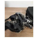 Sportneer Cramponsï¼ Ice Cleats for Shoes and Boots with 28 Spikes - Traction Slip-on Stretch Footwear for Walking and Shoveling on Ice and Snow - Lightweight for Women and Men - Retail: $20