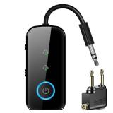 Premium Pro Bluetooth 5.4 Transmitter Receiver,Airplane Audio Adapter,Wireless Transmitter for TV/Travel Flight,Airline,Gym.Compatible with 2 AirPods/Headphones,Bluetooth Receiver for Car/Home Stereo 