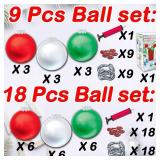 YHFUISK 9 PCS Outdoor Christmas Decorations,11 Inch Large Inflatable Christmas Balls,Christmas Ornaments Decor for Front Door Yard for New Year Festive - Retail: $23