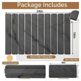 Large Stone Dish Drying Mat for Kitchen Counter, Quick Dry Stone Dishes Mats,Foldable Water Absorbing Diatomaceous Earth Drying Organizer Pad for Plate Rack Bottles Utensils(Dark Gray 24\"Ã16\" & 8