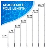 Sepetrel Pool Pole - 10.5 Foot Anodized Aluminum Extension Cleaning Poles,for Skimmer Net, Pool Brush & Vacuum Head - Retail: $21