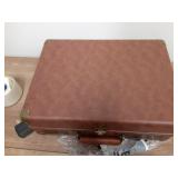 DAMAGE SEE PHOTOS, POWERS ON Vinyl Record Player 3-Speed Bluetooth Portable Suitcase Records Player with 2 Built-in Stereo Speakers, Belt-Driven Turntable for Vinyl Records, Support RCA Line Out, AUX 