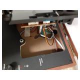 DAMAGE SEE PHOTOS, POWERS ON Vinyl Record Player 3-Speed Bluetooth Portable Suitcase Records Player with 2 Built-in Stereo Speakers, Belt-Driven Turntable for Vinyl Records, Support RCA Line Out, AUX 