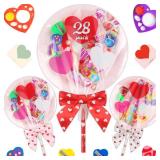 Deerher Valentines Day Gifts for Kids - 28 Pack Giant Colorful Stationery Set with Valentine