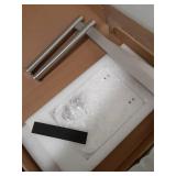 NearMoon Hand Towel Holder with Balanced Marble Base, SUS304 Stainless Steel Stand Towel Ring L Shape Hand Towel Rack Free-Standing Towel Bar for Bathroom Kitchen Countertop(Double Rod Brushed Nickel)