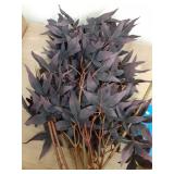 Vase Not Included Janinka 29\" Fall Artificial Japanese Maple Leaves Stem Fake Fall Maple Leaves Stem Autumn Faux Bushes for Vase Farmhouse Table Centerpiece Halloween Thanksgiving Decor 3 Pcs(Black C