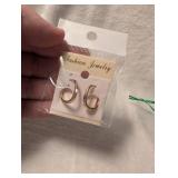 Gold Tone Open Hoop Earrings