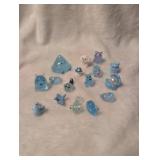 Blue Mini Animal Figurine Collection 16 ct