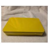 Yellow Metal Box w/ Post Cards