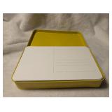Yellow Metal Box w/ Post Cards