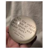 Peter Pan Quote Glass Dome Paperweight
