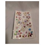 Colorful Floral Gem Sticker Sheet