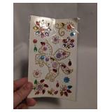 Colorful Floral Gem Sticker Sheet