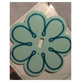 Teal Flower Light Switch Cover Plate