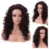 EssionTech Long Chestnut Brown Wig Curly Full Head Halloween Wavy Hair Wigs for Women Cosplay Costume Party Hairpiece (6#-Chestnut Brown)