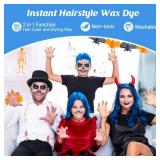 Blue Temporary Hair Color Wax Kit for teenagers,Crazy Hair Day Accessories,Gifts for Girls,Boys,Instant Hair Dye Color Wax for Party, Cosplay, Halloween, Christmas,Washable Crazy Hair Style