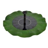 Hemoton Solar Fountain Pump Floating Lotus Leaf Fountain for Outdoor Garden Pond Bird Bath Waterproof 11 Inch Easy Installation Solar Powered Water Feature