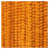 Krati Exports 10 PC - 5 feet Marigold Garland |Indian/American Wedding Party Mantle Decoration, Faux Garlands Wedding Garland, Diwali Decoration, Spring Bush Floral! (Golden Yellow (Light Orange))