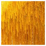 Krati Exports 10 PC - 5 feet Marigold Garland |Indian/American Wedding Party Mantle Decoration, Faux Garlands Wedding Garland, Diwali Decoration, Spring Bush Floral! (Golden Yellow (Light Orange))