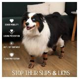 DOK TigerToes Premium Non-Slip Dog Socks for Hardwood Floors - Extra-Thick Grip That Works Even When Twisted - Prevents Licking, Slipping, and Great for Dog Paw Protection (Cool Caramel, Medium)