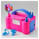 DECOCKRAT Balloon Pump - Electric Dual Nozzle Air Pump for Balloon, Portable Balloon Blower Save Time and Effort, Inflator for Parties & Decorations - 110V-120V, 600W, BluePink