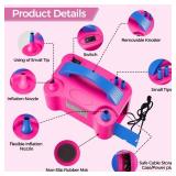 DECOCKRAT Balloon Pump - Electric Dual Nozzle Air Pump for Balloon, Portable Balloon Blower Save Time and Effort, Inflator for Parties & Decorations - 110V-120V, 600W, BluePink