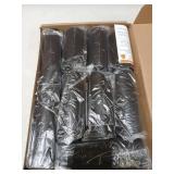 Raycare Flameless Candle with Remote Timer 9 Flickering Acrylic Battery Operated LED Pillar Candles with Embedded Star String for Halloween, Home Decor, and as a Gift (Black)