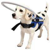 GabeFish Lightweight Adjustable Blind Ring for Dogs Cats, Pet Harness Guide Device Blue Small