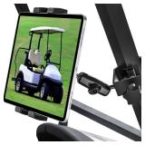 Woleyi Golf Cart Tablet Holder Mount, 360° Adjustable, Metal Wider Clamp Arm for ZGO/Club Car/Yamaha/Other Golf Carts, for 4.7-13" Device Like iPad Pro, Air, Mini, iPhone, Galaxy Tabs, Z Fold, Fire H