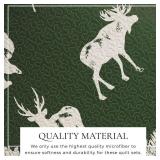 Great Bay Home Lodge Bedspread Full/Queen Size Quilt with 2 Shams. Cabin 3-Piece Reversible All Season Quilt Set. Rustic Quilt Coverlet Bed Set. Rio Ridge Collection (Forest Green)