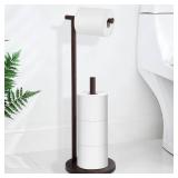 Free Standing Toilet Paper Holder Stand, Oil Rubbed Bronze Toilet Paper Holder with Storage for Jumbo Mega, Housen Solutions
