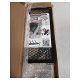 Cyrico Fireplace Grate, 17 Inch Fireplace Log Grate Holder with Ember Retainer, Cast Iron 1/2 Bar Fire Place for Fire Pit Indoor Chimney Hearth Wood Stove Outdoor Rack Camping Accessories