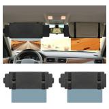 Sun Visor Extender for Car, Visor Extender Sun Blocker, Sun Visor Extension with Anti-Glare Lens Blocks UV & Sunlight, Adjustable Car Sun Visor for Safe Driving (2 Pack)