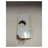 Naubea Door Knob Reinforcement Plate, Polished Gold, Fits 1-3/8" Doors, 2-3/8" Backset, Door Lock and Door Knob Cover Plate, Deadbolt Cover Plate Reinforce and Repair Wood or Metal Doors