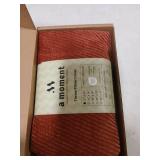 a moment Pack of 2 Decorative Chenille Throw Pillow Covers with Twill Cushion Covers for Sofa Living Room Couch Bed 12x20 Inch Rust