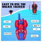 Kids Walkie Talkies Toys for 4 5 6 Years Old Boys,Spider Toy Gifts Age 4 5 6 7 8 Toddler Walkie Talkies 2 Pack with Lanyard for Outdoor Garden Hiking Camping Play Boy Girls Birthday Presents
