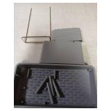 Nacial Sponge Holder for Kitchen Sink, Sink Caddy Organizer with High Brush Holder & Two Towel Racks - Rustproof 304 Stainless Steel Kitchen Countertop Storage Essentials - Gris