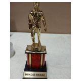 Trophy Outlet Dundie Award Trophy for Adults, Coworkers, Boss and Friends - Personalized Engraved Office Gift Award with Custom Text - Engraved Dundie Trophy