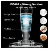 Intercleaner Corded Vacuum Cleaner, 15KPa Powerful Suction with 400W Motor, 12 in 1 Lightweight Bagless Stick Vac with Handheld, Ultra Quiet, for Hardwood Floor Carpet Car Pet Hair